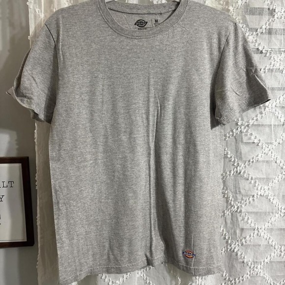 Dickies Other - Dickies Mens Short Sleeve Crew Neck T-Shirt Heather Gray Logo Patch Size Medium